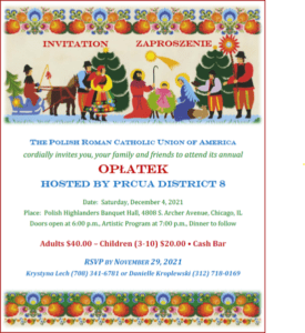 OPLATEK - Hosted by PRCUA District 8 @ Polish Highlanders Banquet Hall