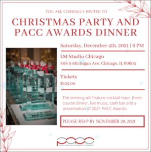 Christmas Party and PACC Awards Dinner @ LM Studio Chicago