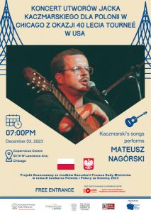 Koncert Utworów Jacka Kaczmarskiego dla Polonii w Chicago @ Copernicus Center