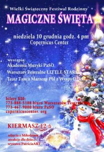 Festiwal "Magiczne Święta" oraz  Kiermasz Świąteczny w Centrum Kopernika @ Copernicus Center