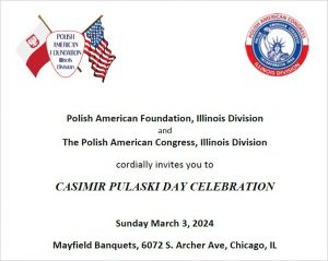 2024 CASIMIR PULASKI DAY CELEBRATION with PAF and PAC Illinois Division @ Mayfield Banquets