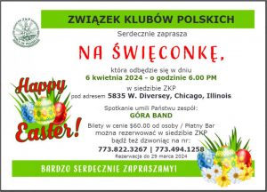 Święconka Dinner @ Alliance of Polish Clubs in the USA