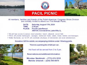 Summer Picnic - Polish American Congress, Illinois Division @ Fourth Lake Resort