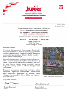 96. Rocznica Odsłonięcia Pomnika Gen. Kazimierza Pułaskiego – 11 lipca 2026 @ Pulaski Woods East